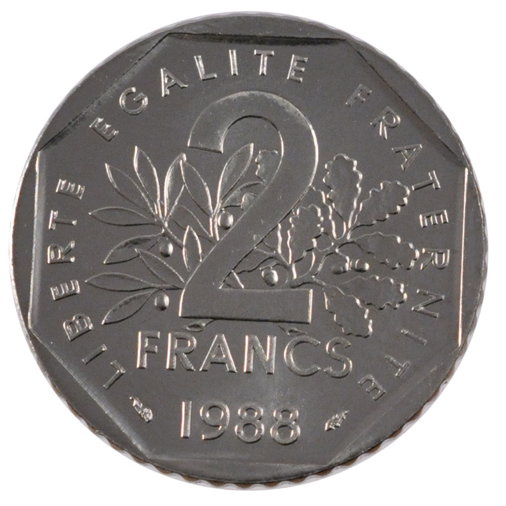 Francia, 2 Francs, 1988, SPL, Nichel, Gadoury:547