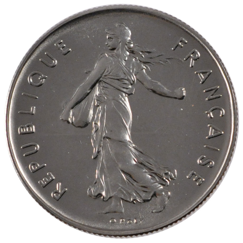 FRANCE, Semeuse, 5 Francs, 1988, Paris, KM #926a.1, MS(65-70), Nickel Clad...