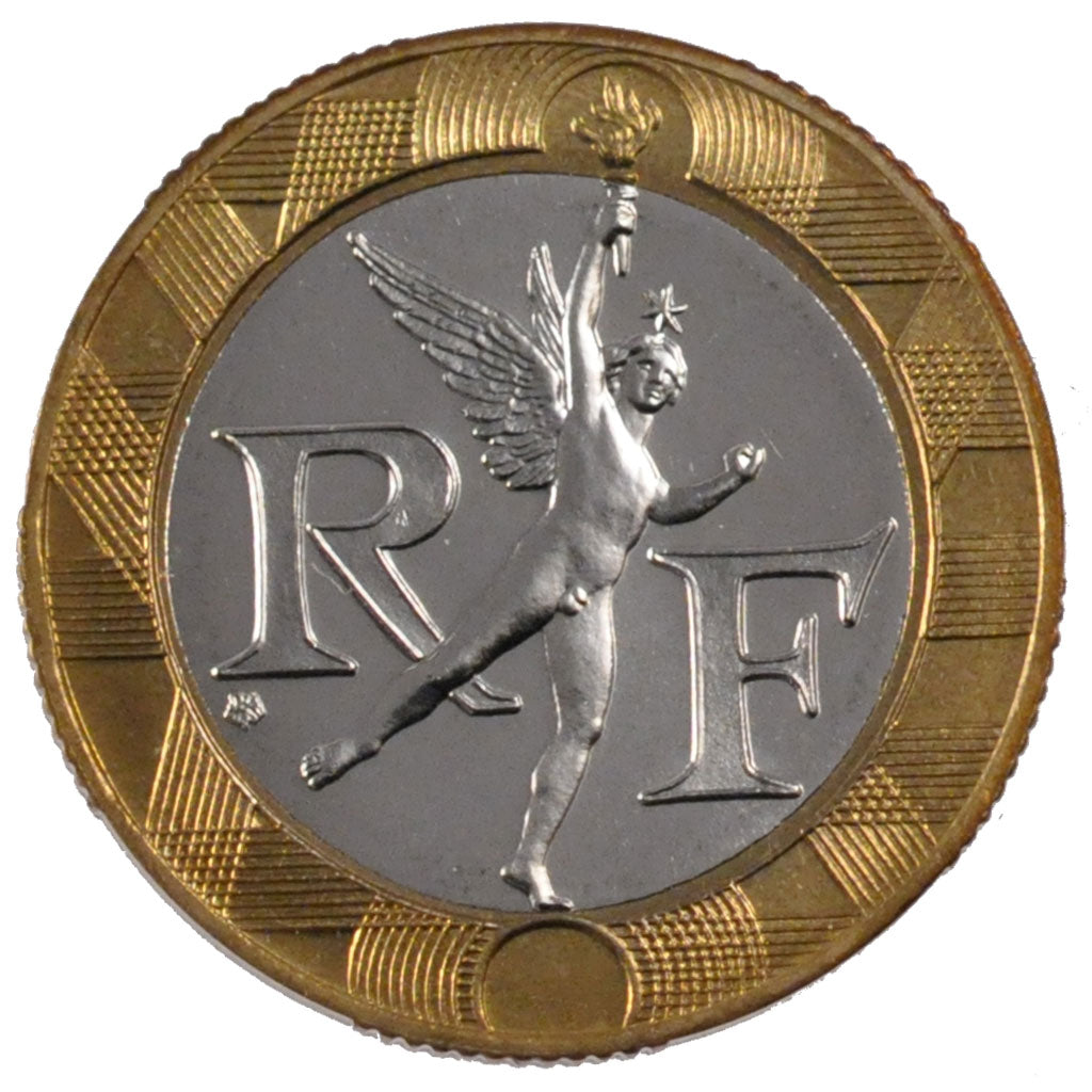 FRANCE, 10 Francs, 1988, MS(63), Bimetallic, Gadoury #827, 6.50