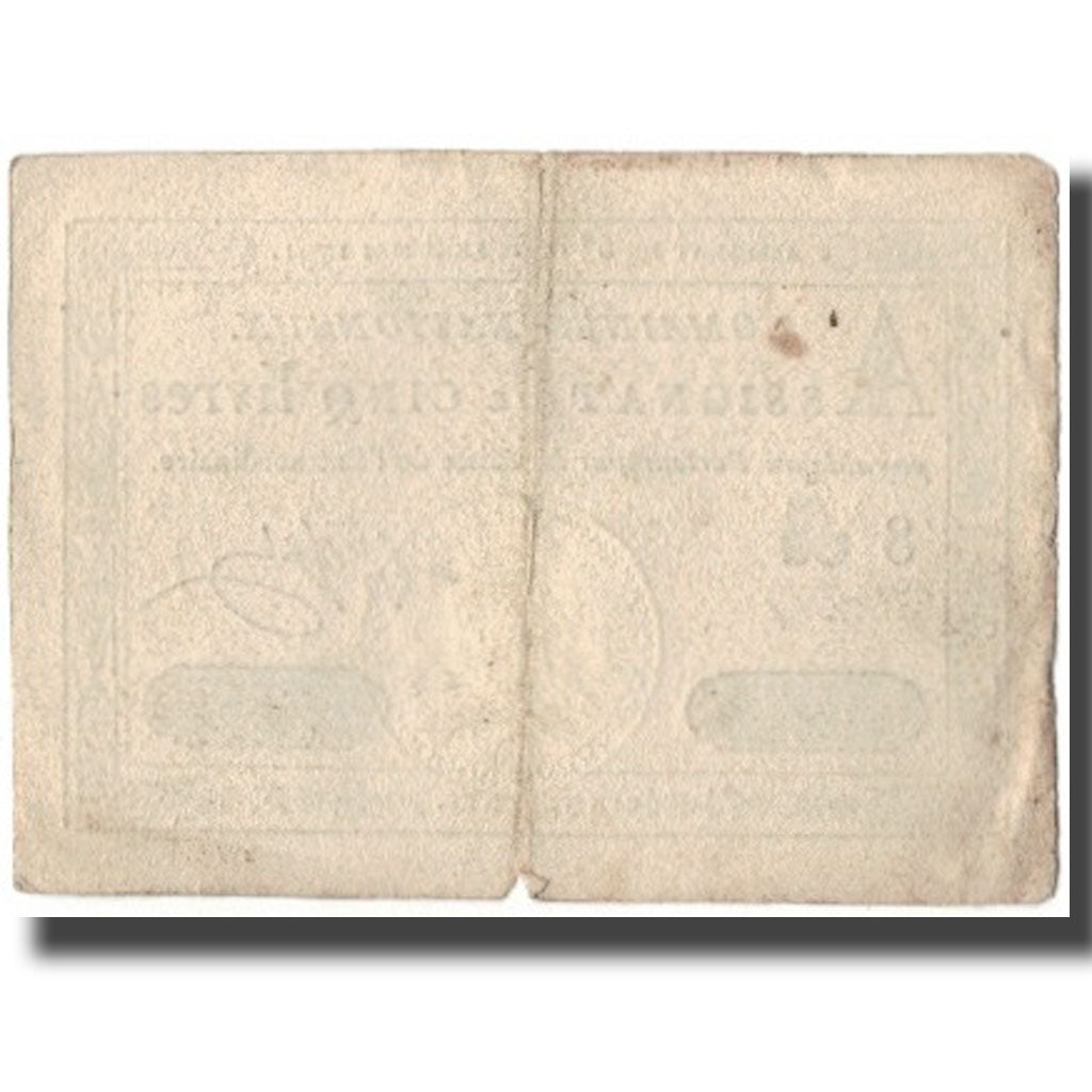 France, 5 Livres, 1791, 1791-05-06, VF(30-35), KM:A42, Lafaurie:137