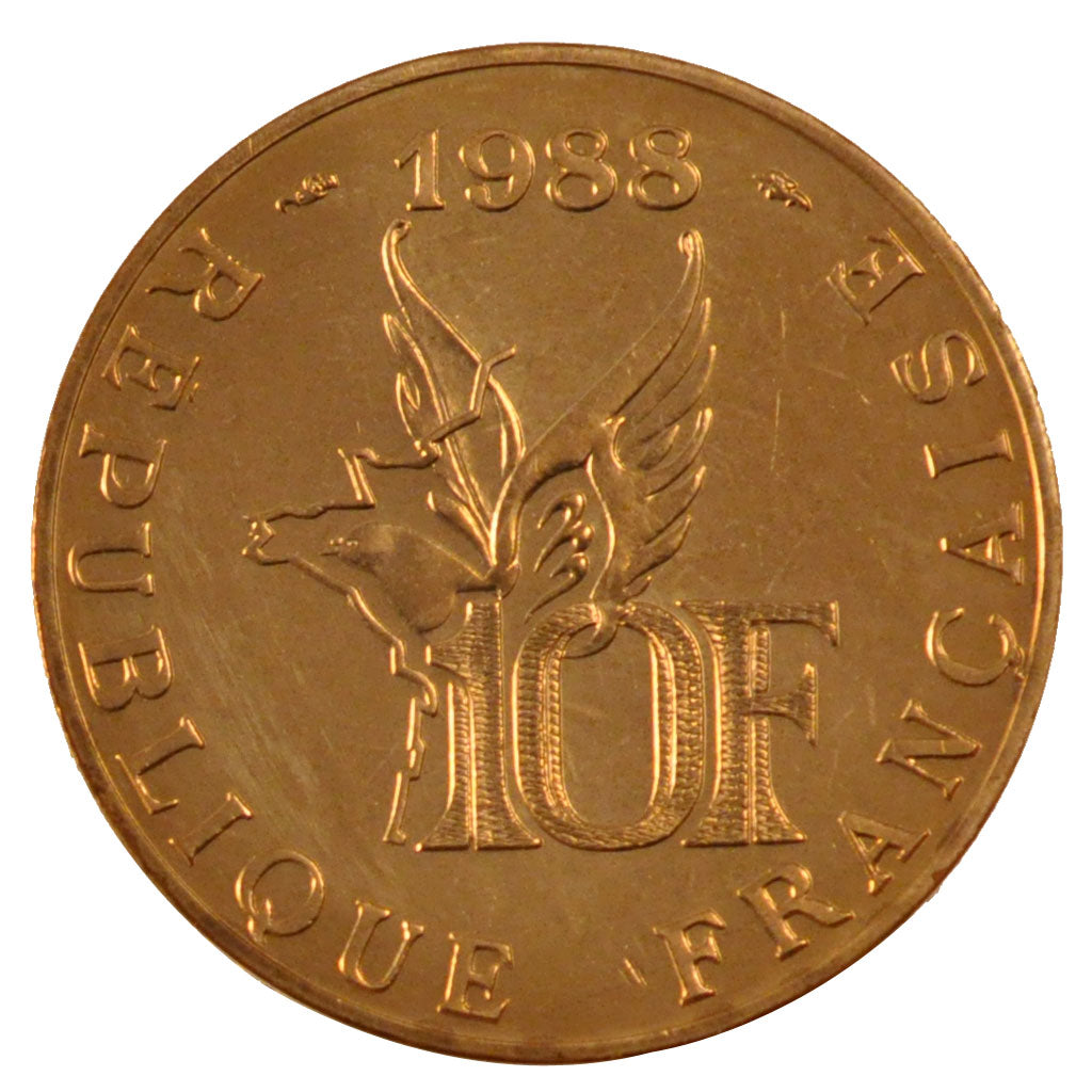 FRANCE, 10 Francs, 1988, MS(63), Cupro-nickel Aluminium, Gadoury #821, 10.00