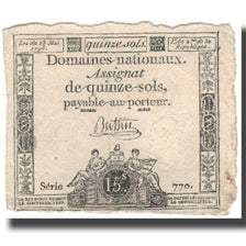 Francja, 15 Sols, 1793, 1793-05-23, VF(20-25), KM:A69b, Lafaurie:166