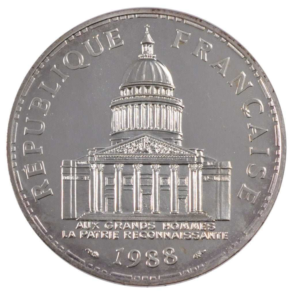 FRANCE, Panthéon, 100 Francs, 1988, Paris, KM #951.1, MS(65-70), Silver, Gadoury