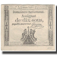 France, 10 Sous, 1792, Guyon, 1792-01-04, SUP+, KM:A53, Lafaurie:148