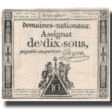 France, 10 Sous, 1792, Guyon, 1792-10-24, VF(30-35), KM:A64a, Lafaurie:159
