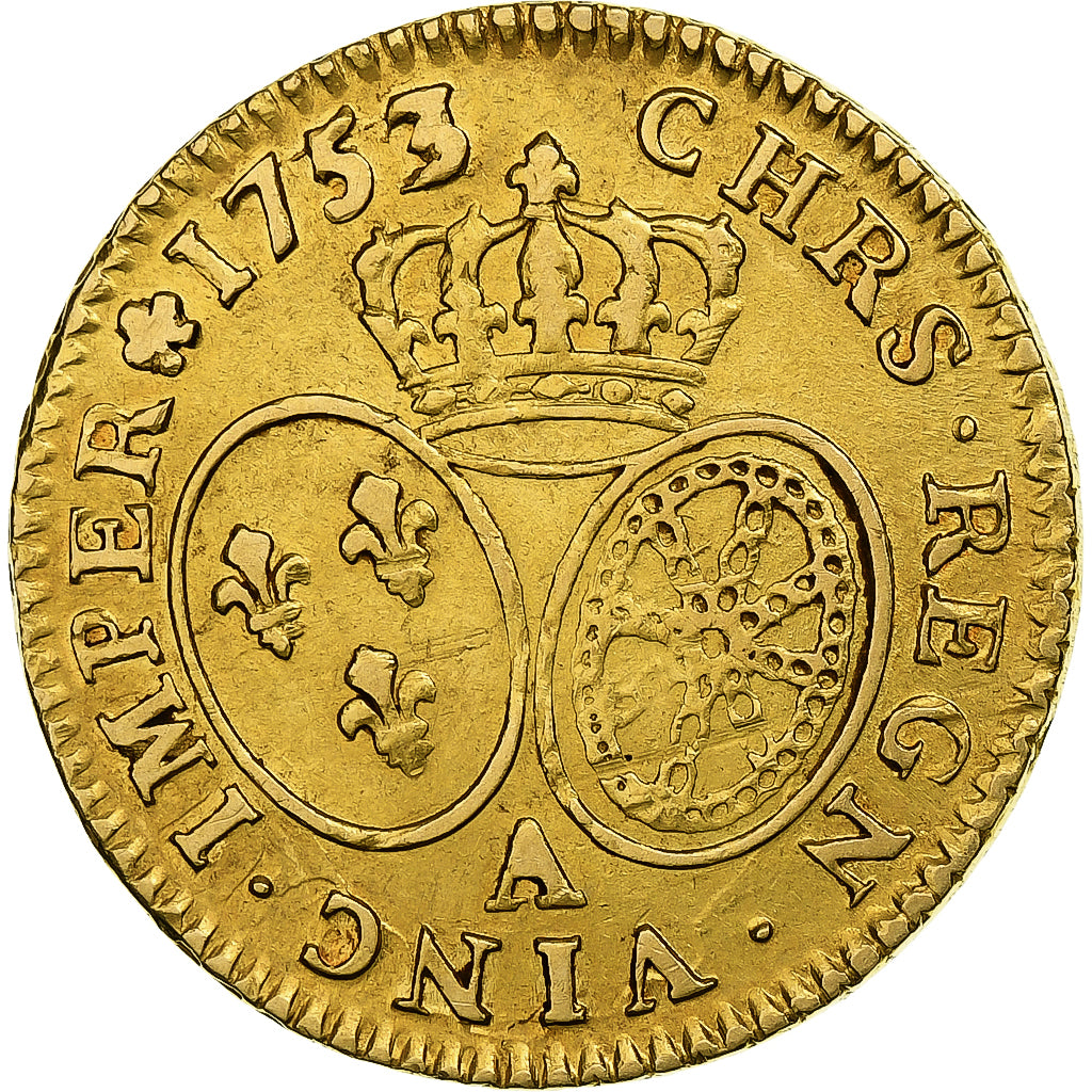 Frankreich, Louis XV, louis d'or au bandeau, 1753, Paris, Gold, SS, Gadoury:341