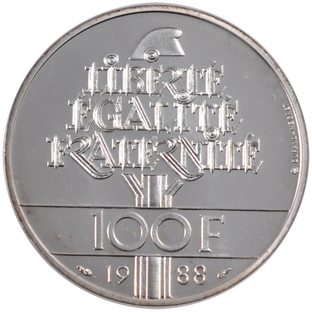 FRANCE, 100 Francs, 1988, MS(63), Silver, Gadoury #903, 15.00