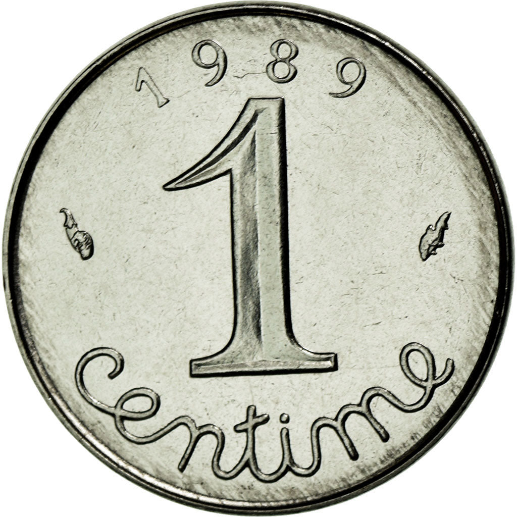 Coin, France, Épi, Centime, 1989, Paris, MS(65-70), Stainless Steel, Gadoury:91