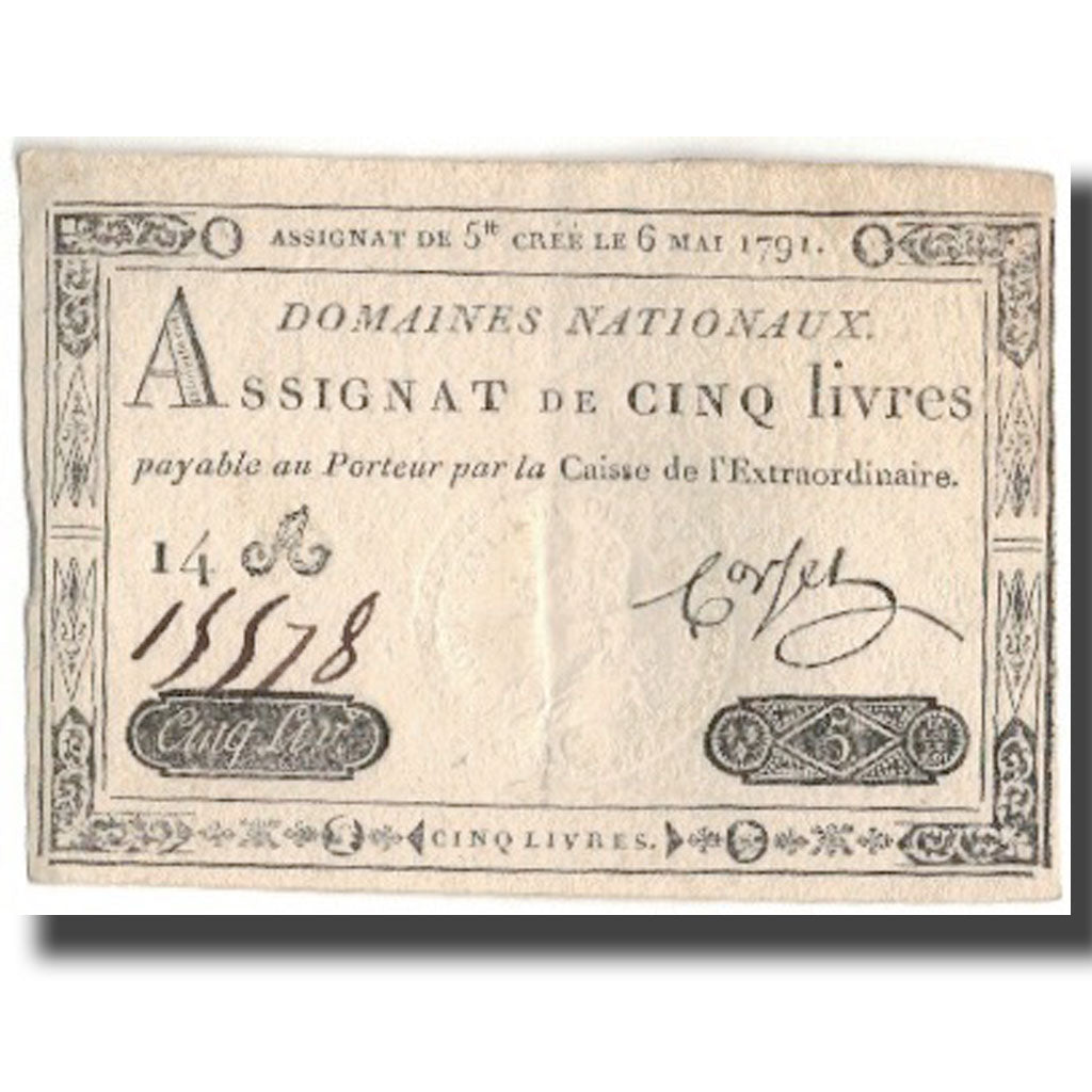 France, 5 Livres, 1791, 1791-05-06, TTB, KM:A42, Lafaurie:137