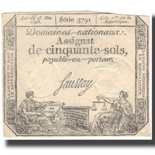 France, 50 Sols, 1793, 1793-05-23, EF(40-45), Fayette:ass42e, KM:A70a