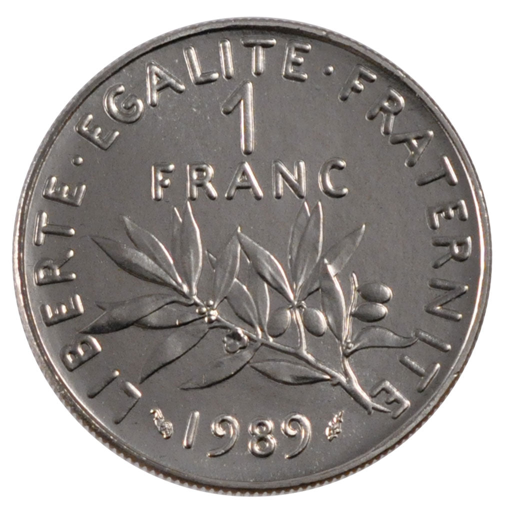Francia, Semeuse, Franc, 1989, Paris, SPL, Nichel, Gadoury:474
