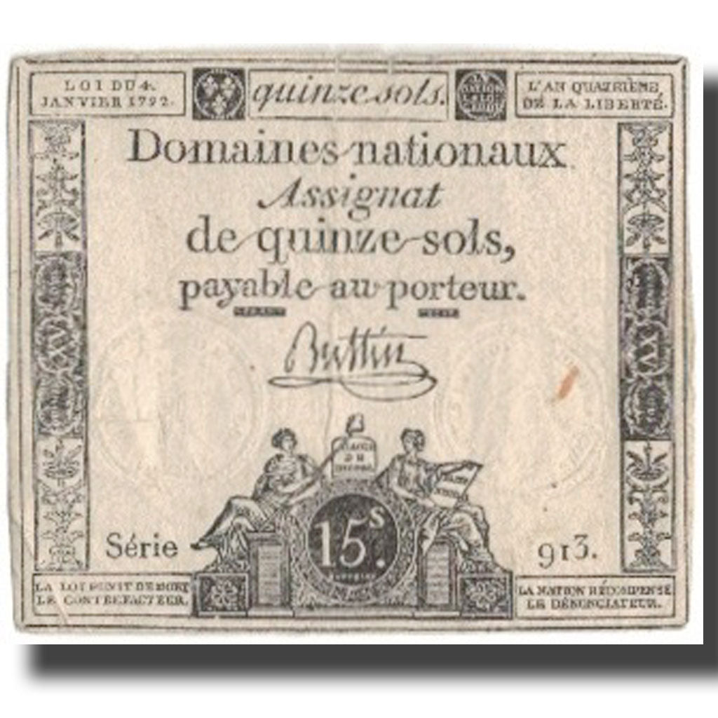 Frankreich, 15 Sols, 1792, 1792-01-04, S+, KM:A54