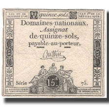 França, 15 Sols, 1792, 1792-10-24, EF(40-45), KM:A65, Lafaurie:160