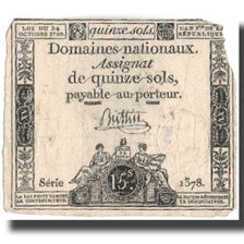 Frankrijk, 15 Sols, 1792, 1792-10-24, TB, KM:A65, Lafaurie:160