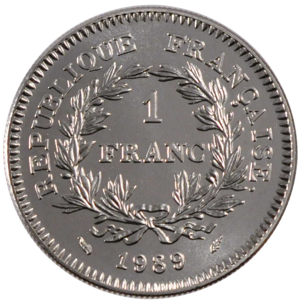 FRANCE, 1 Franc, 1989, MS(63), Nickel, Gadoury #477, 6.00