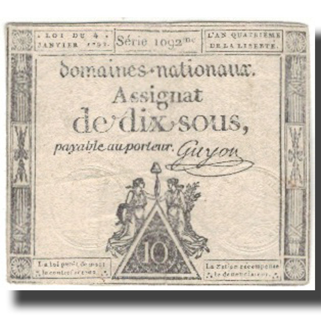 Frankreich, 10 Sous, 1792, Guyon, 1792-01-04, S+, KM:A53, Lafaurie:148