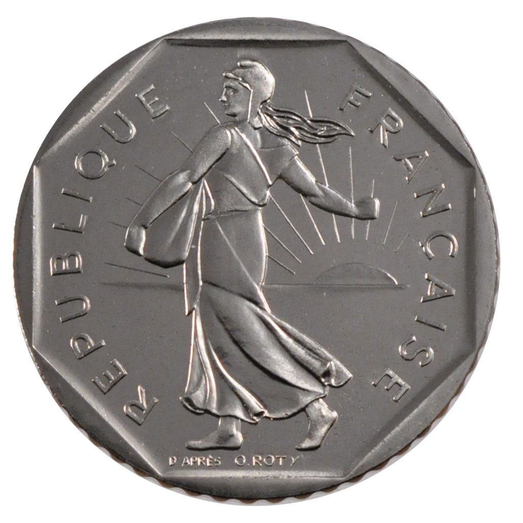 FRANCE, 2 Francs, 1989, MS(63), Nickel, Gadoury #547, 7.50
