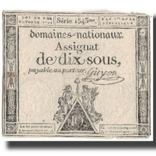 France, 10 Sous, 1792, Guyon, 1792-10-24, VF(30-35), KM:A64a