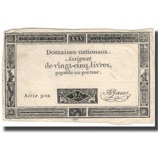 Frankrijk, 25 Livres, 1793, 1793, TB, KM:A71, Lafaurie:168