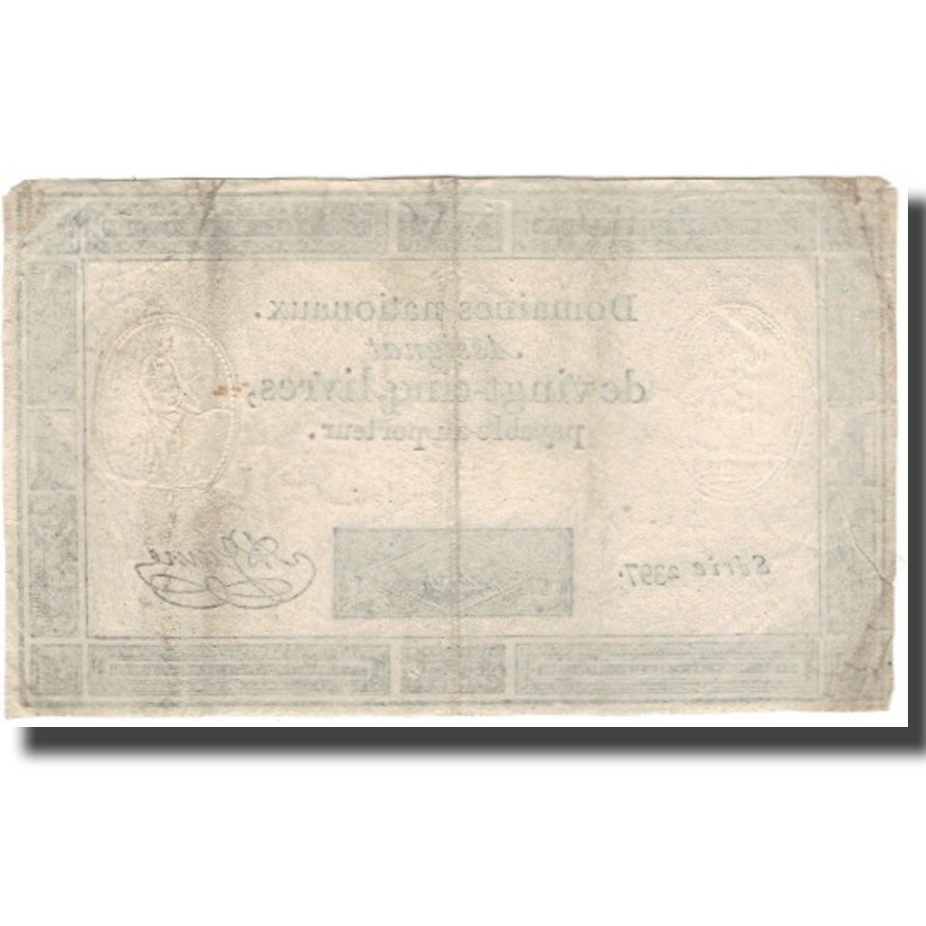 Frankrijk, 25 Livres, 1793, 1793, TB+, KM:A71, Lafaurie:168