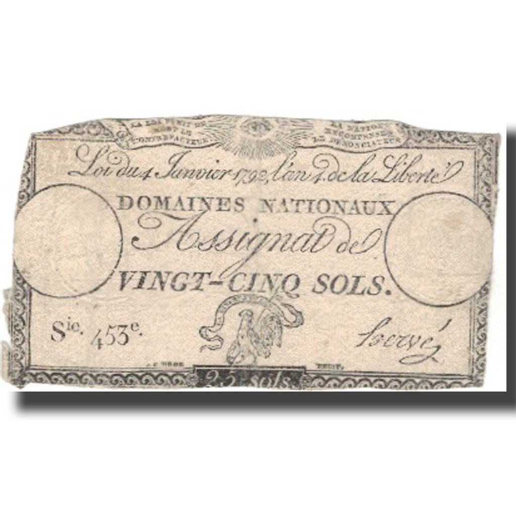 France, 25 Sols, TB, Fayette:ASS.25A, KM:A55