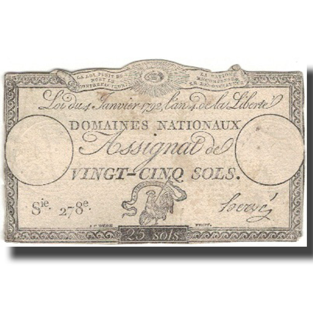 Frankrijk, 25 Sols, TB, Fayette:ASS.25A, KM:A55