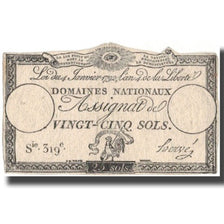 Frankreich, 25 Sols, S+, Fayette:ASS.25A, KM:A55