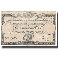 France, 25 Sols, VF(30-35), Fayette:ASS.25A, KM:A55