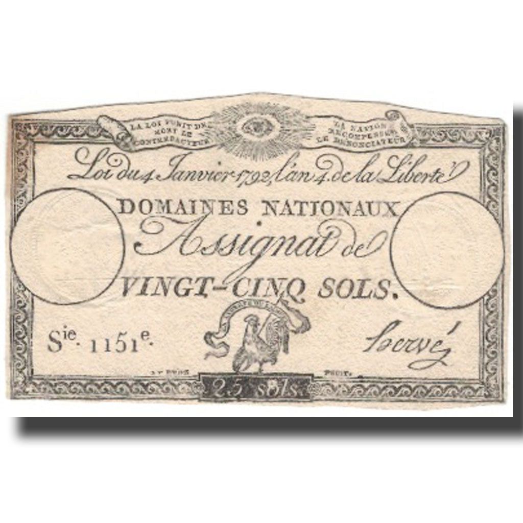 France, 25 Sols, EF(40-45), Fayette:ASS.25A, KM:A55