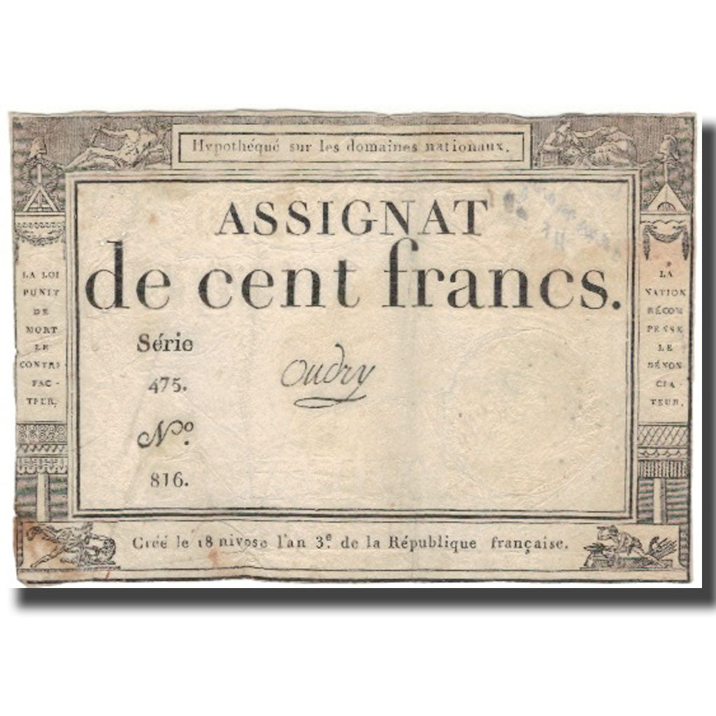 Francia, 100 Francs, Oudry, RC+, KM:A78, Lafaurie:173