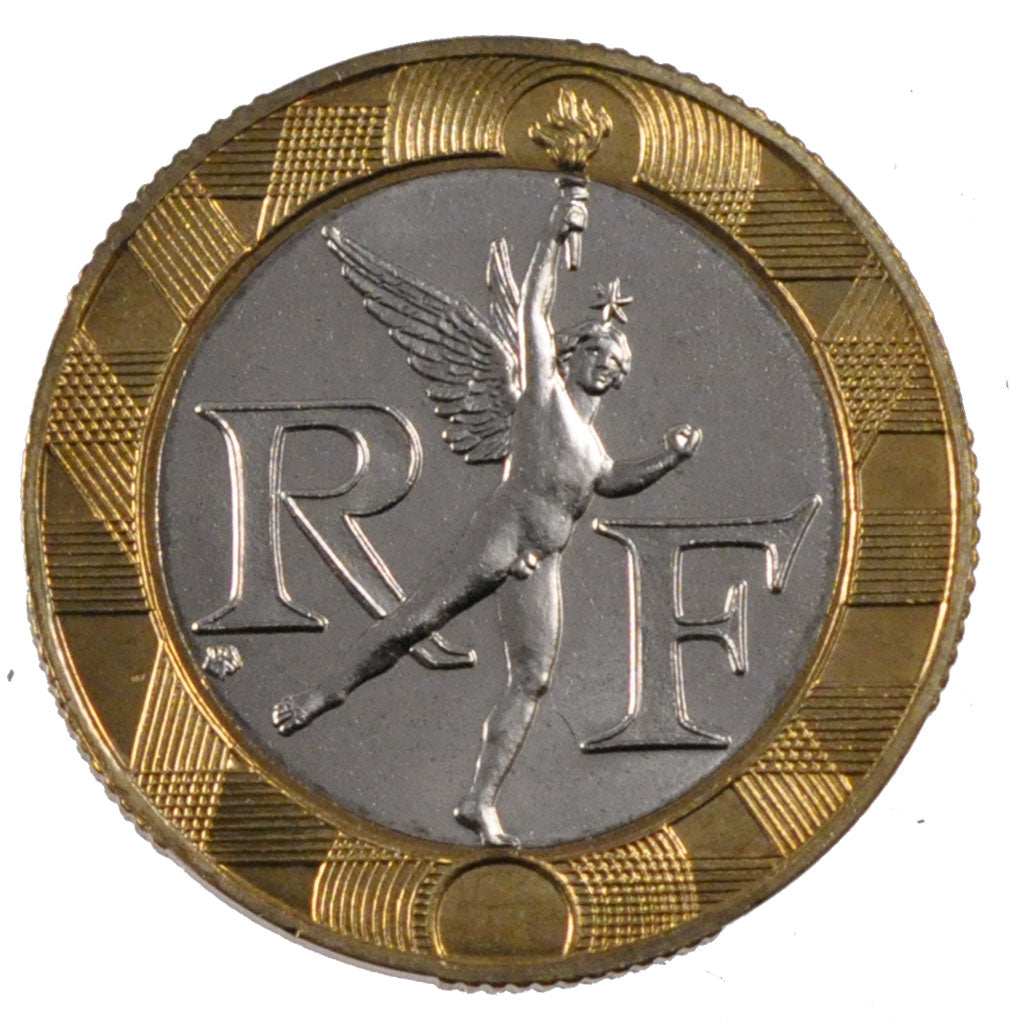 FRANCE, 10 Francs, 1989, MS(65-70), Bimetallic, Gadoury #827, 6.50
