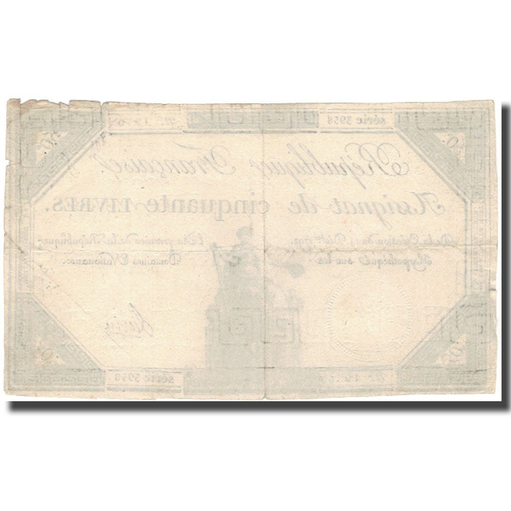 Frankreich, 50 Livres, 1792, Lievin, S, KM:A72, Lafaurie:164