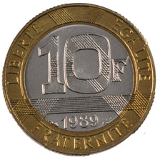 FRANCE, Montesquieu, 10 Francs, 1989, KM #969, MS(65-70), Bi-Metallic, 23,...