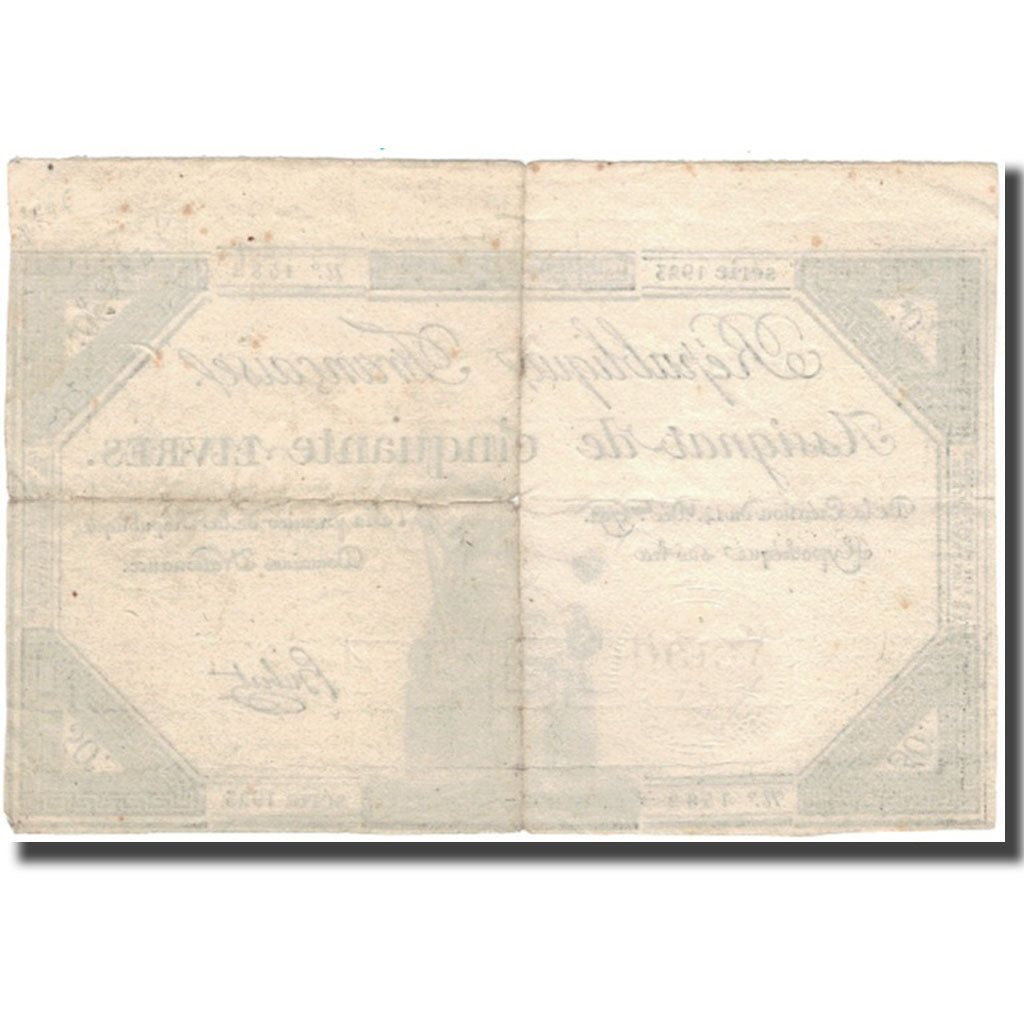 France, 50 Livres, 1792, Hubert, TB+, KM:A72, Lafaurie:164