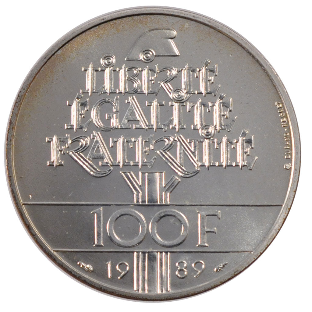 FRANCE, 100 Francs, 1989, MS(63), Silver, Gadoury #904, 15.00