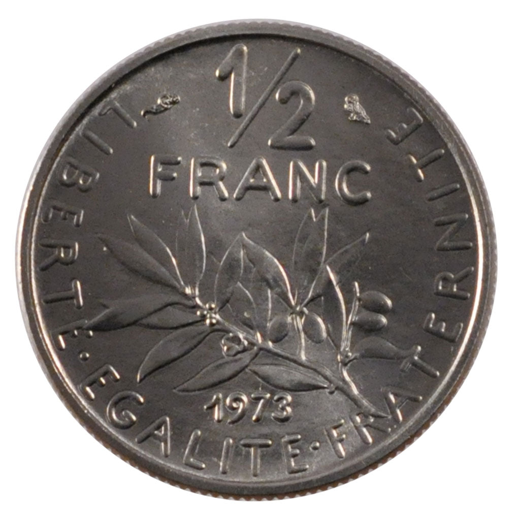 Francia, Semeuse, 1/2 Franc, 1973, Paris, FDC, Nichel, Gadoury:429