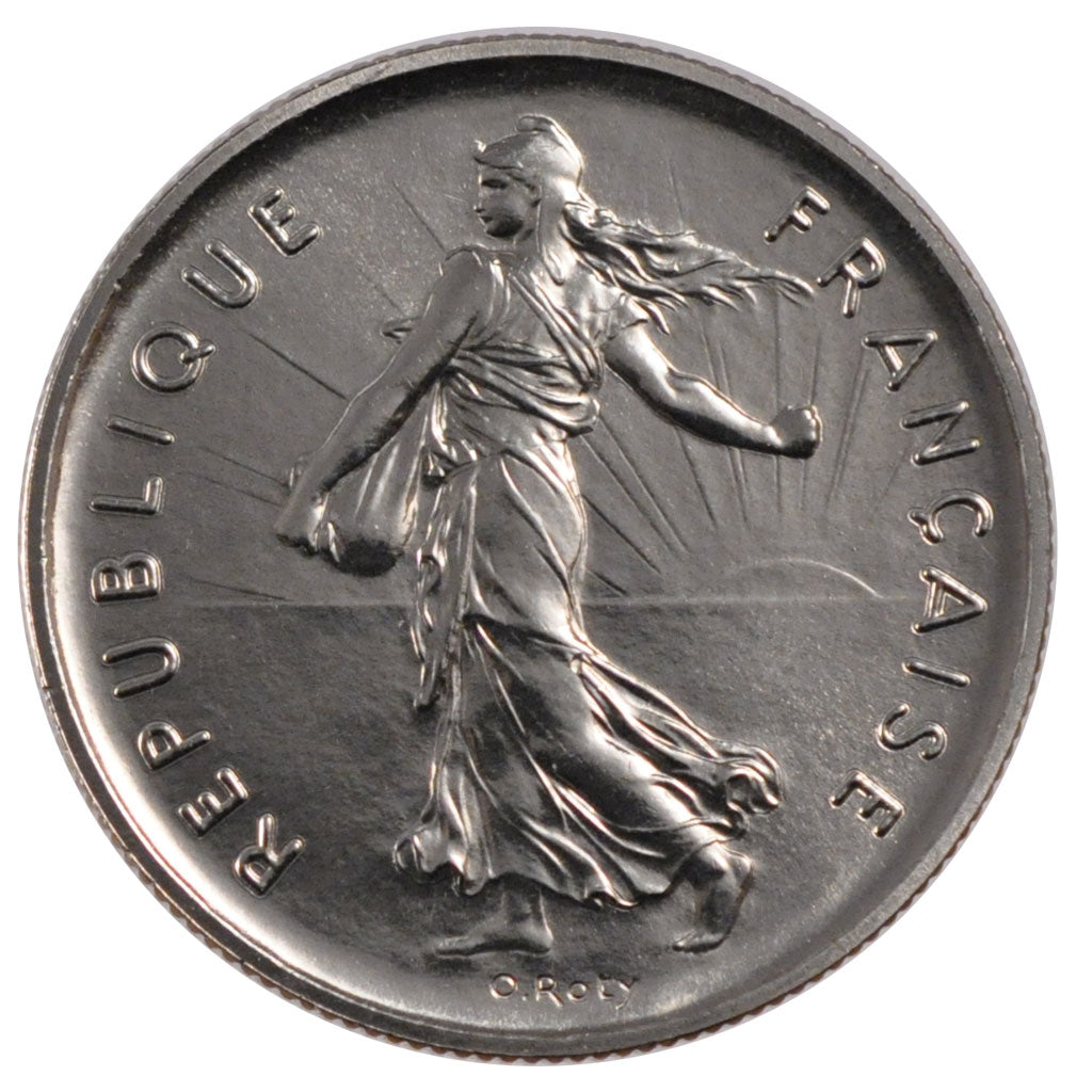FRANCE, Semeuse, 5 Francs, 1973, Paris, KM #926a.1, MS(63), Nickel Clad...
