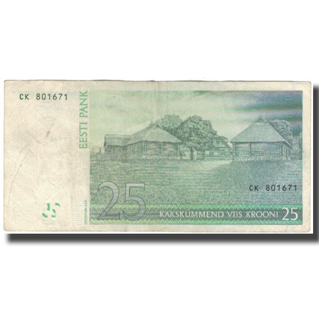 Nota, Estónia, 25 Krooni, 2007, KM:87a, VF(20-25)