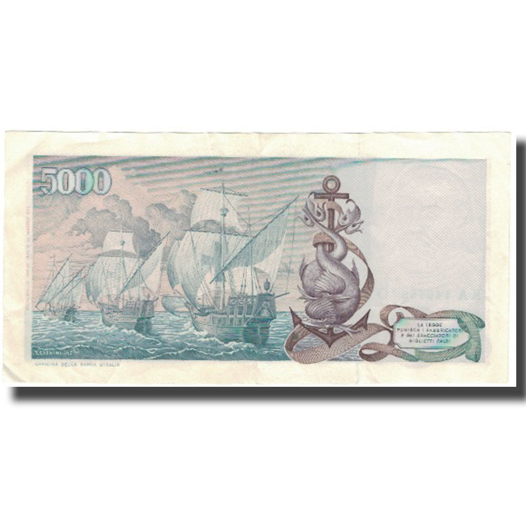 Banknot, Włochy, 5000 Lire, KM:102b, EF(40-45)