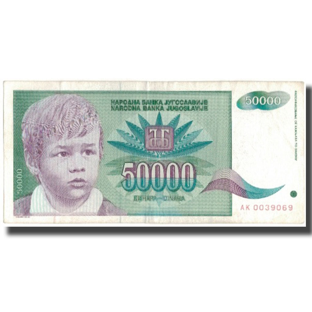 Banknote, Yugoslavia, 50,000 Dinara, 1992, KM:117, VF(30-35)