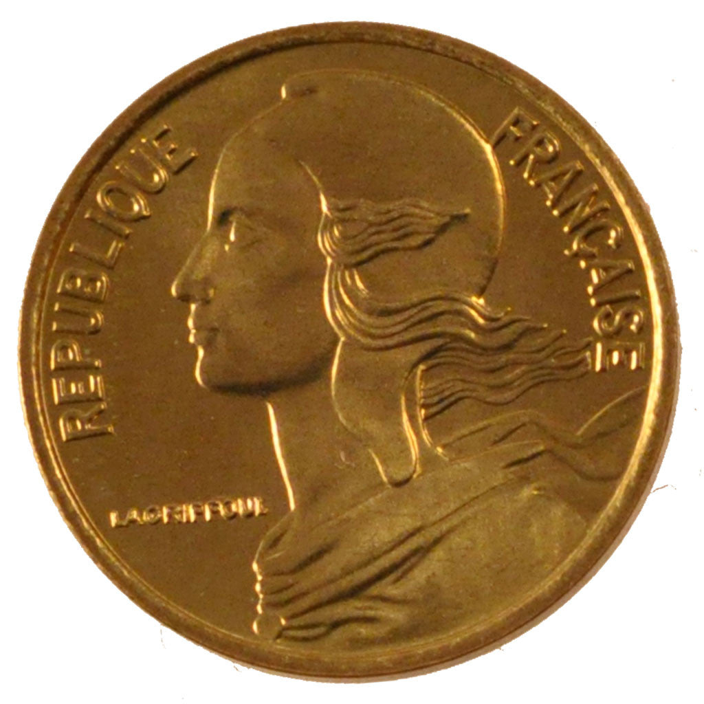 FRANCE, Marianne, 5 Centimes, 1971, Paris, KM #933, MS(65-70), Aluminum-Bronze,.