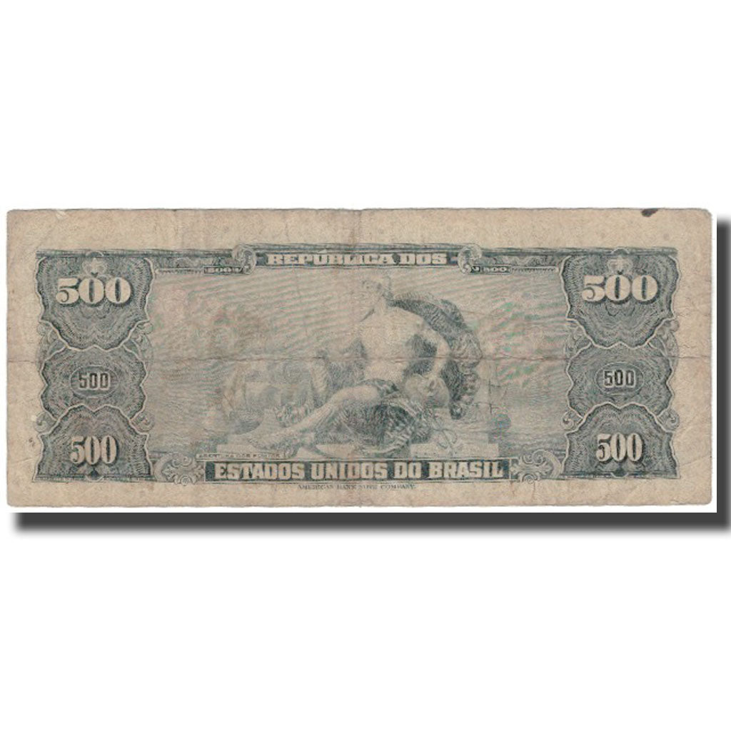 Banknote, Brazil, 50 Centavos on 500 Cruzeiros, KM:186a, VG(8-10)