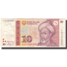 Banknote, Tajikistan, 10 Somoni, 1999, KM:16a, VF(30-35)