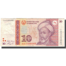 Banconote, Tagikistan, 10 Somoni, 1999, KM:16a, MB+