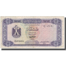 Nota, Líbia, 1/2 Dinar, KM:34b, F(12-15)