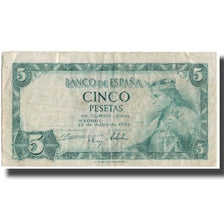 Billet, Espagne, 5 Pesetas, 1954-07-22, KM:146a, B+