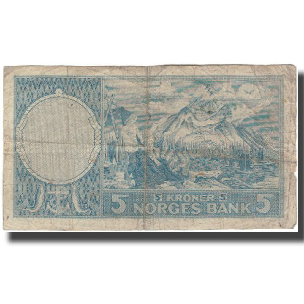 Banknot, Norwegia, 5 Kroner, 1960, KM:30g, VG(8-10)