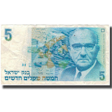 Banknote, Israel, 5 New Sheqalim, 1987, KM:52b, VF(20-25)
