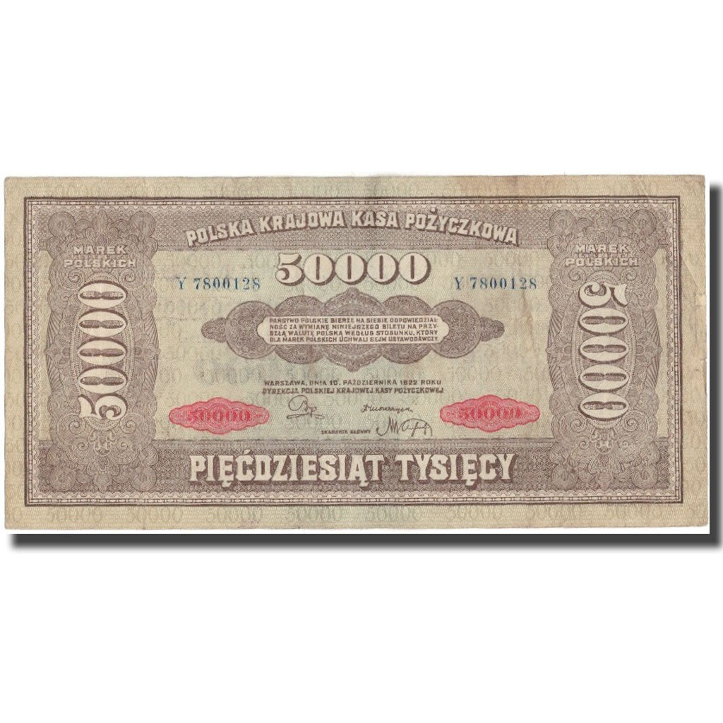 Banknote, Poland, 50,000 Marek, 1922, KM:33, VF(20-25)