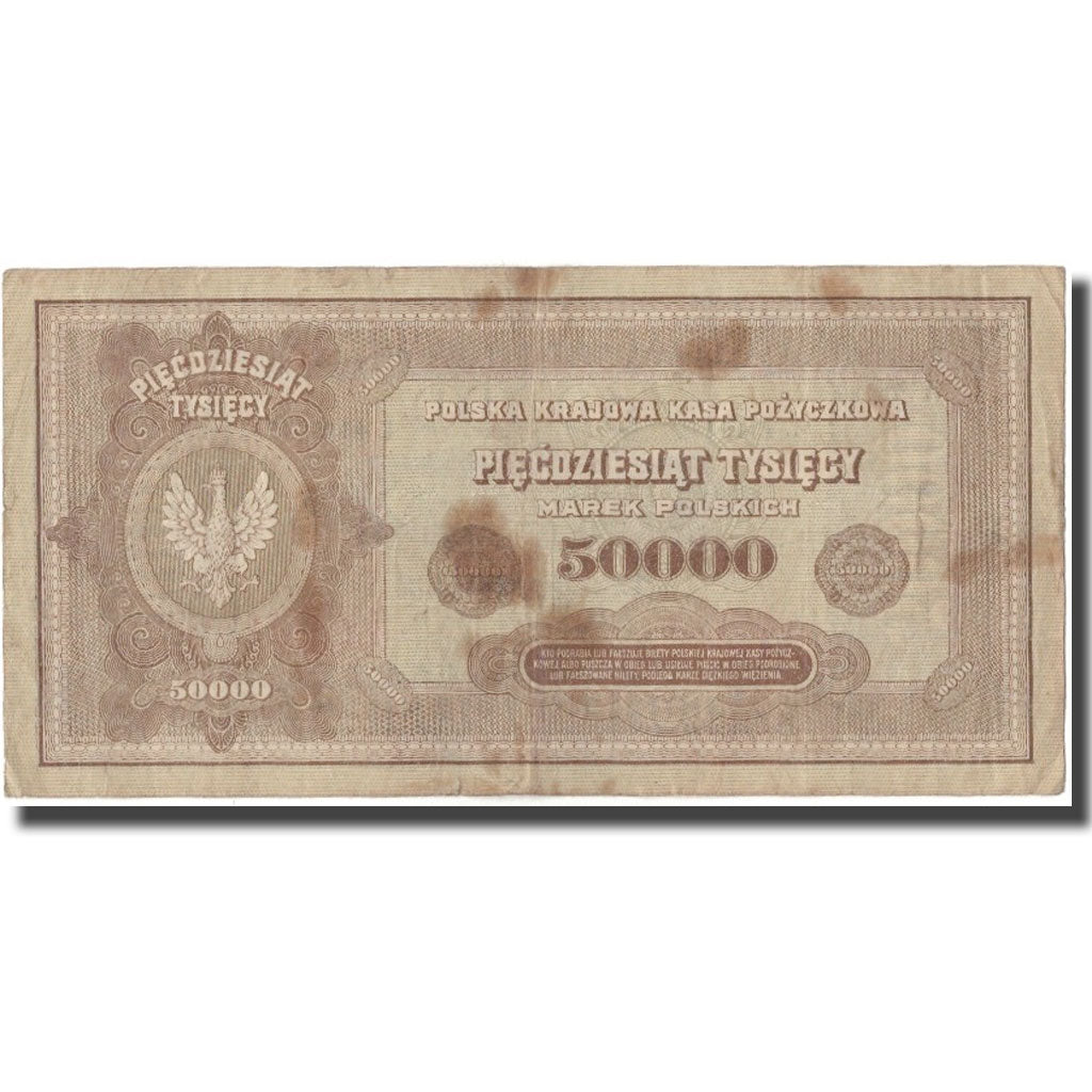 Banconote, Polonia, 50,000 Marek, 1922, KM:33, MB